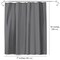 Americanflat 71x74 Solid Grey Shower Curtain - Water Resistant - Polyester Fabric